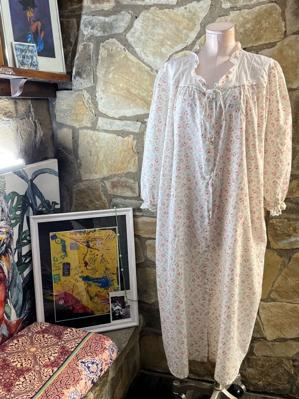 Vintage Floral Cottagecore House Dress / Lounge Dress🌸